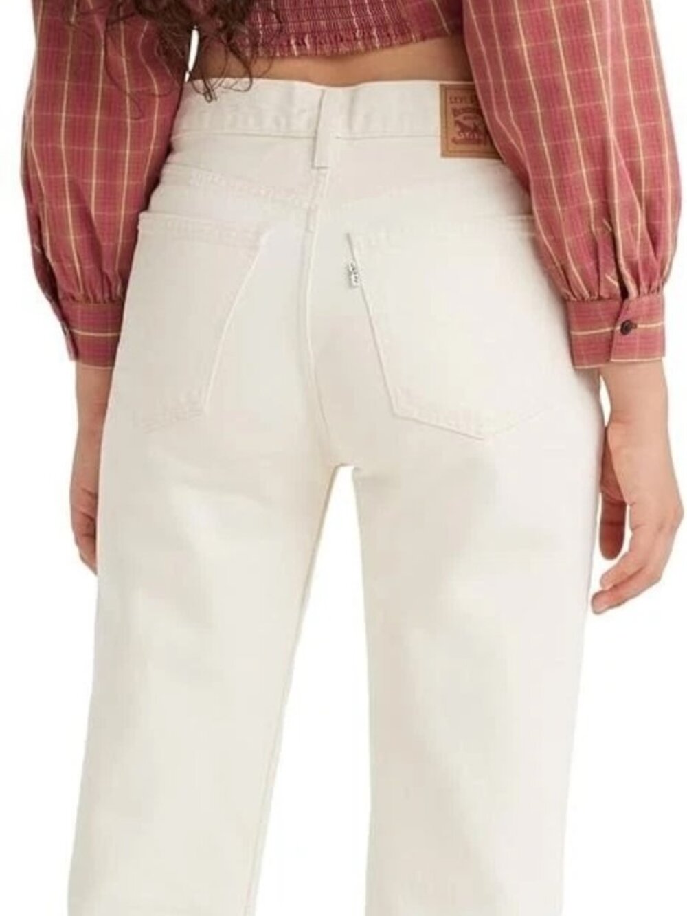 Levi’s Low Pro Cream Straight Stonewash Jeans Woman's W 27 - Picture 2 of 14